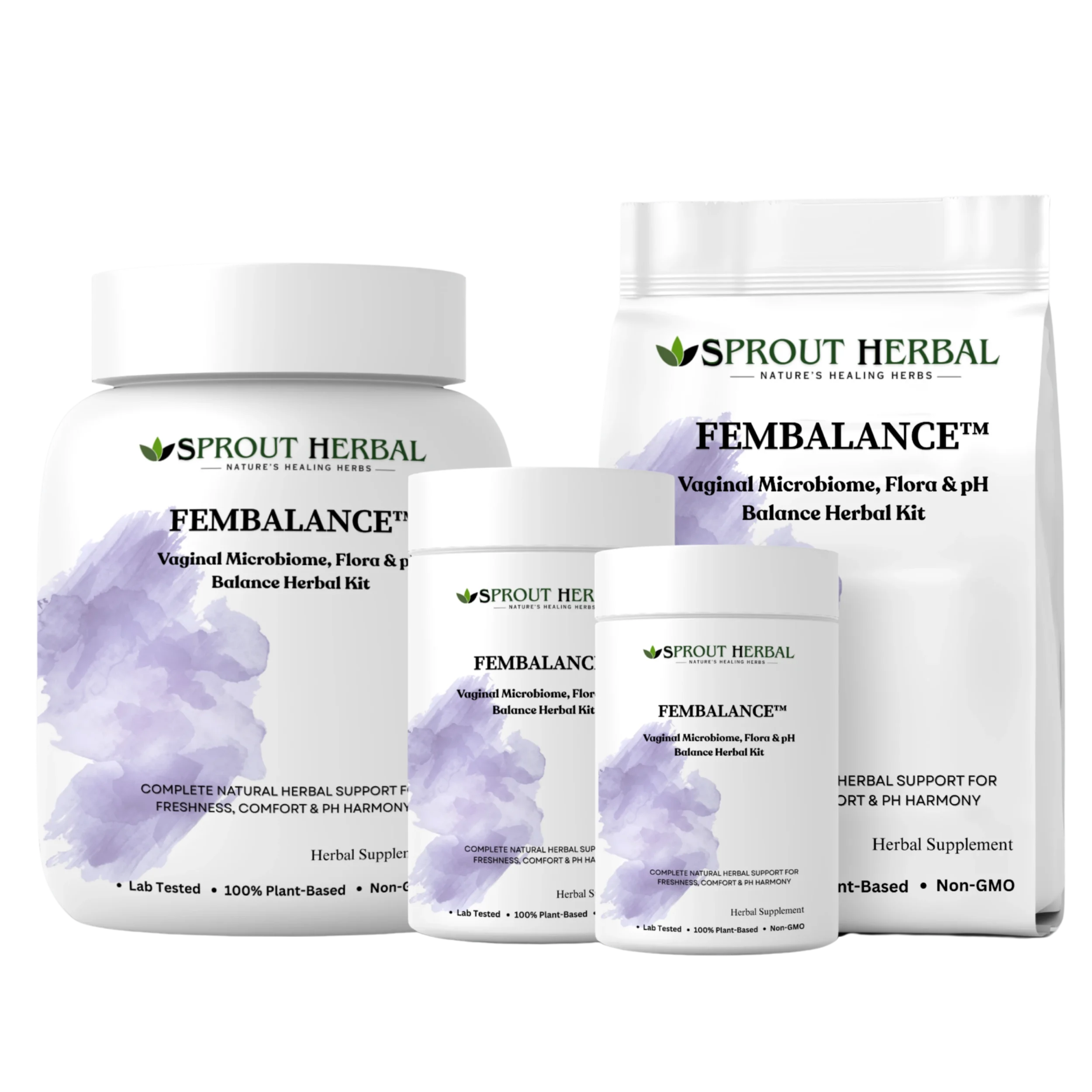 FEMBALANCE™ Natural Herbal Treatment Kit for Vaginal Microbiome, Flora & pH Balance Support