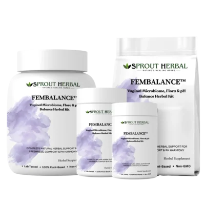 FEMBALANCE™ Natural Herbal Treatment Kit for Vaginal Microbiome, Flora & pH Balance Support