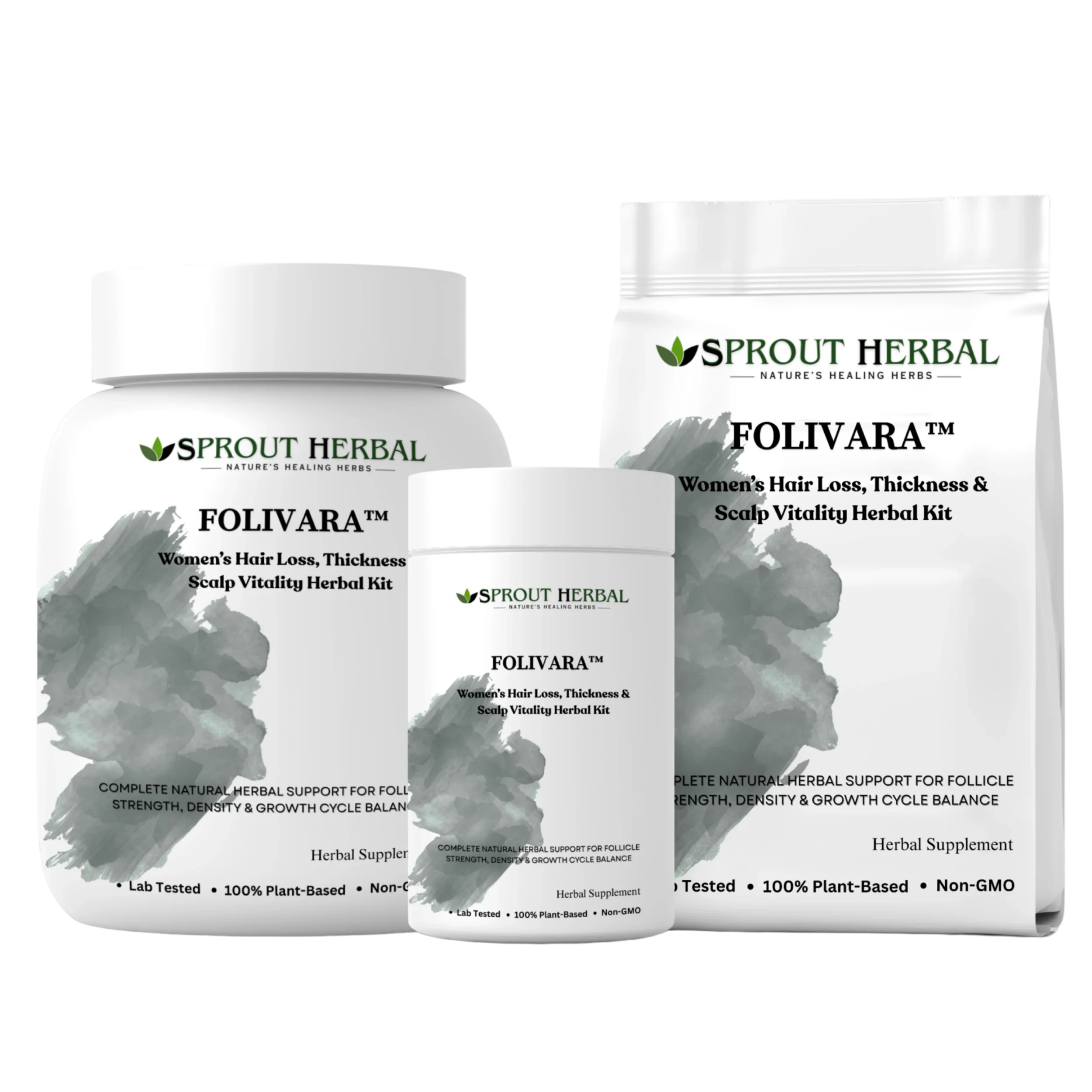 FOLIVARA™ Herbal Treatment Kit for Women’s Hair Loss, Thickness & Scalp Vitality