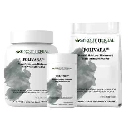 FOLIVARA™ Herbal Treatment Kit for Women’s Hair Loss, Thickness & Scalp Vitality