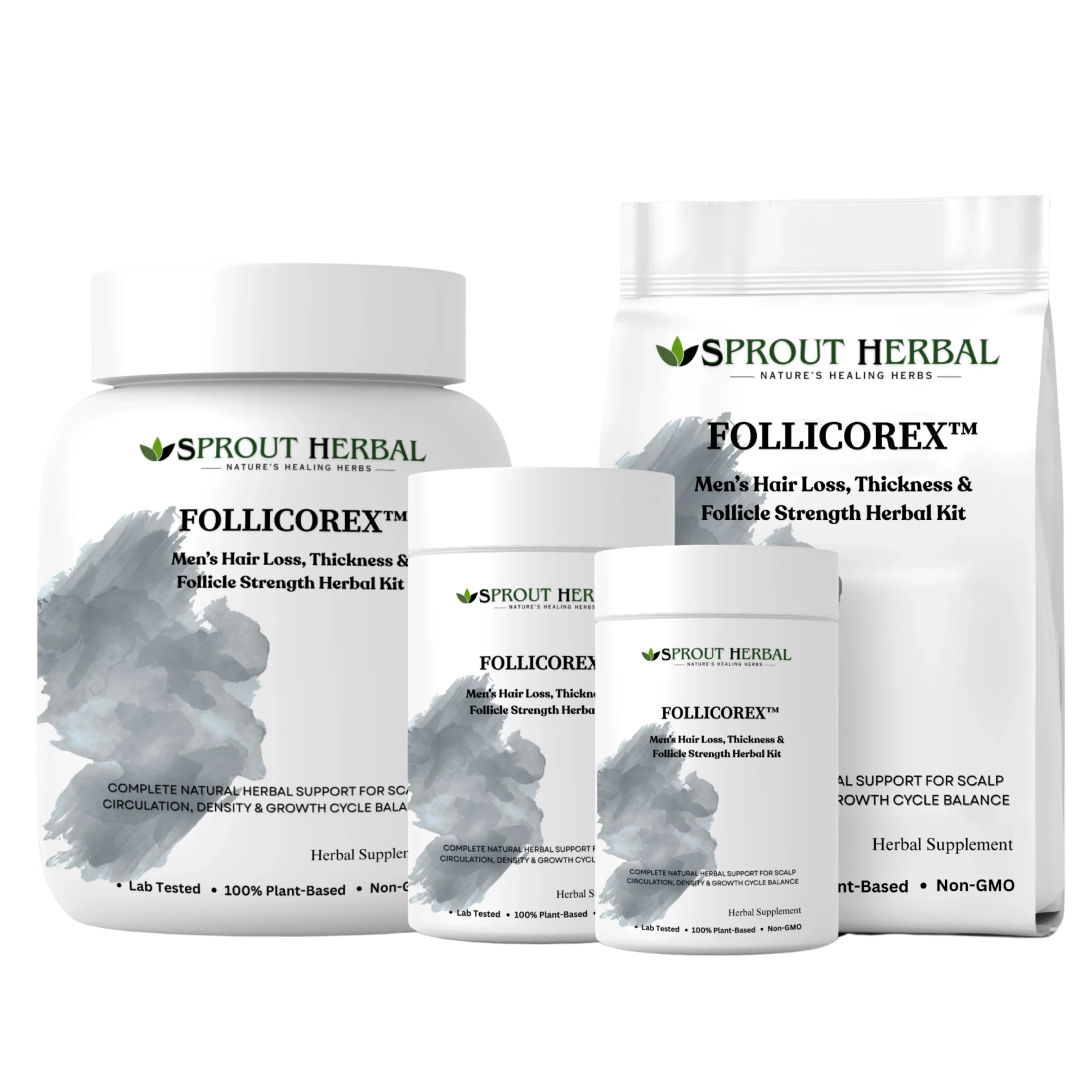 FOLLICOREX™ Herbal Treatment Kit for Men’s Hair Loss, Thickness & Follicle Strength