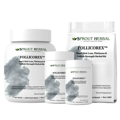 FOLLICOREX™ Herbal Treatment Kit for Men’s Hair Loss, Thickness & Follicle Strength
